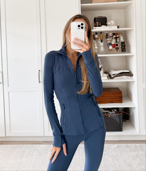 LULULEMON 2-piece Blue Define Jacket And Leggings Set Us2 UK 6