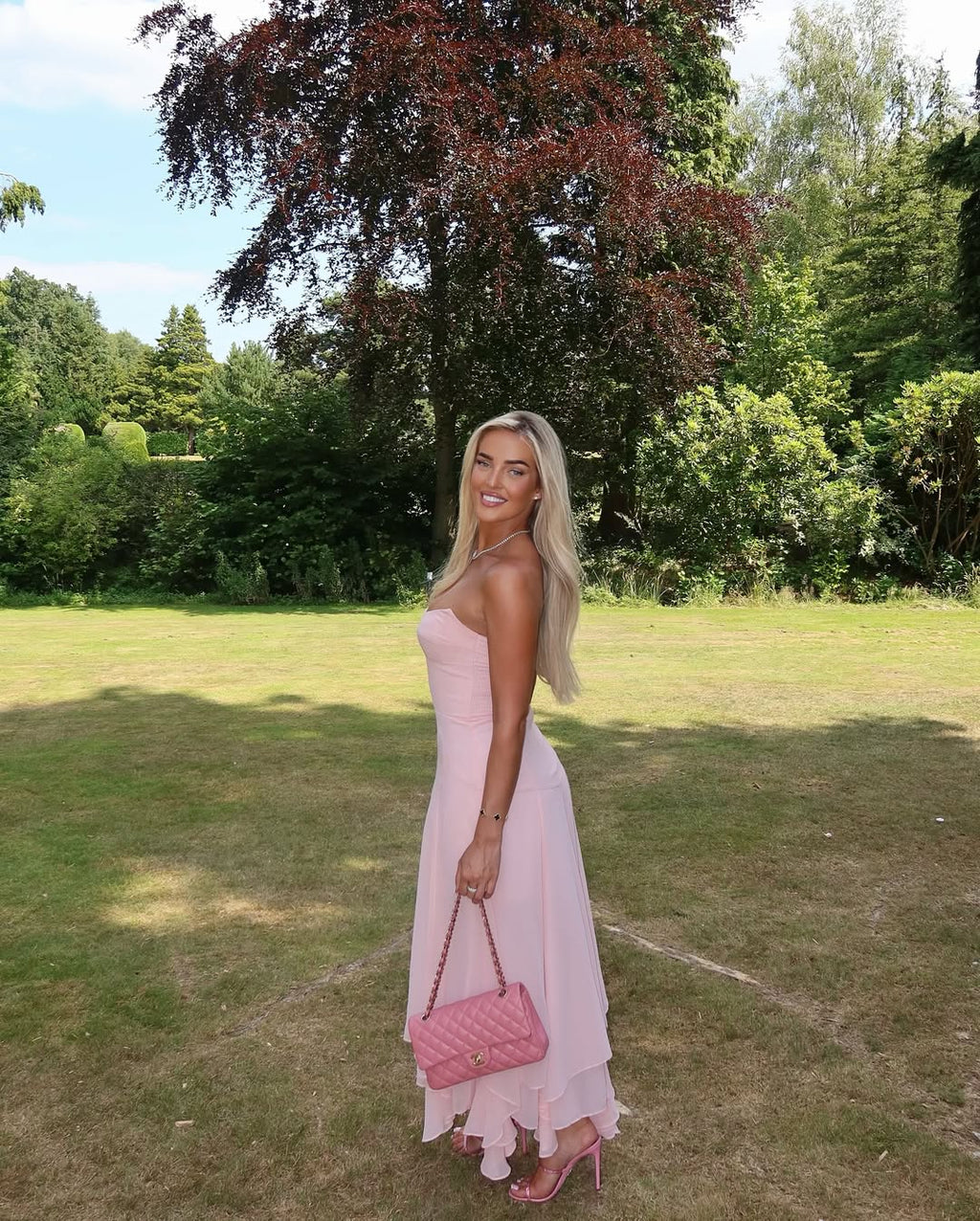 Amanda Uprichard Blush Pink Monterey Dress UK S