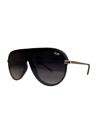 QUAY Black Empire Aviator Sunglasses One Size