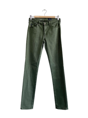 AG Adriano Goldschmied Green E3c4 Prima Cigarette-leg Stretch-denim Jeans W26