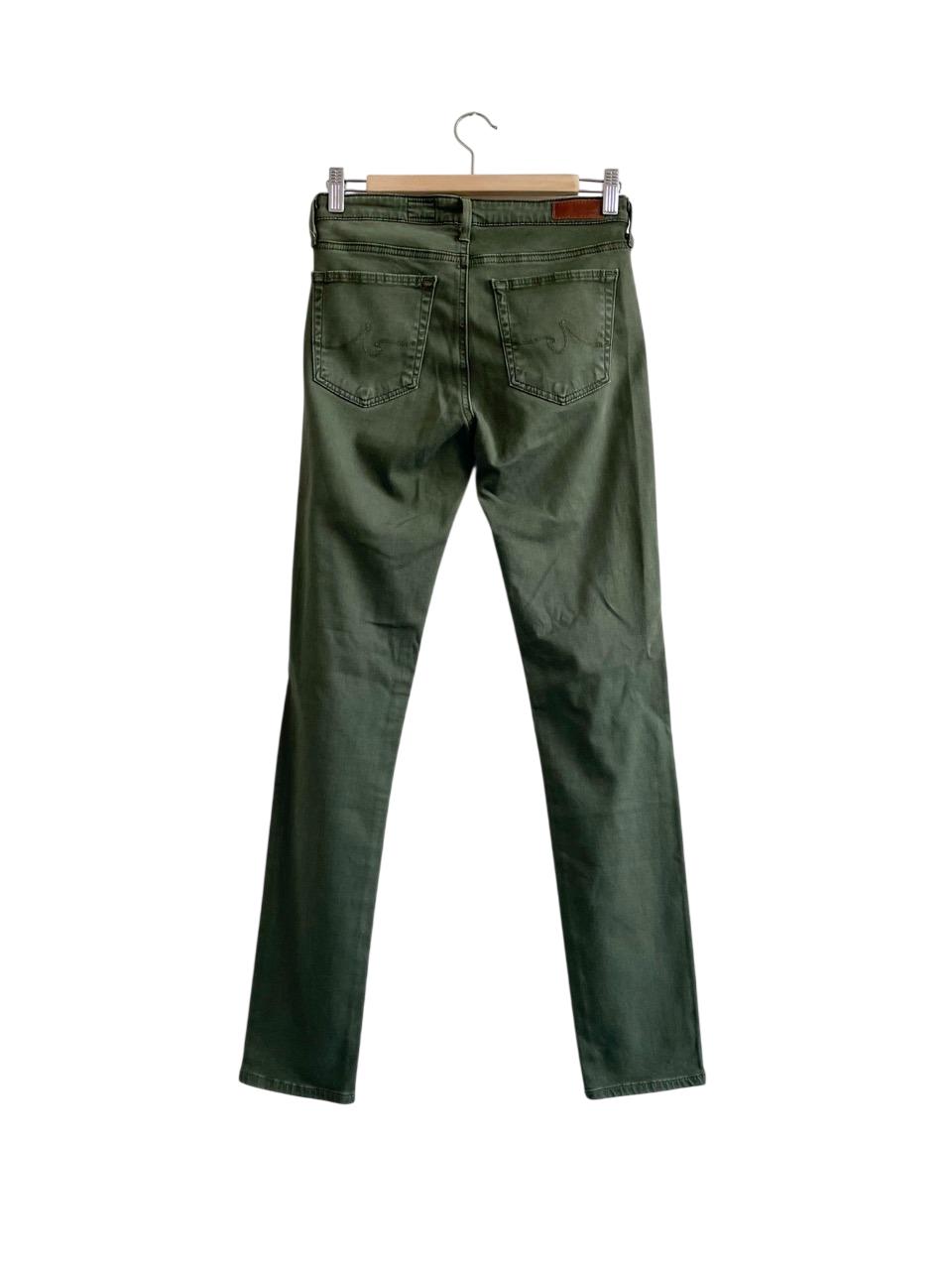 AG Adriano Goldschmied Green E3c4 Prima Cigarette-leg Stretch-denim Jeans W26