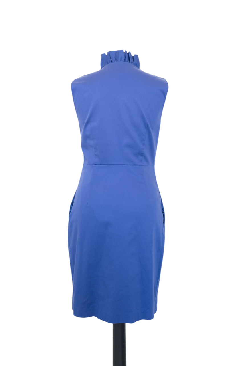 Ted Baker Royal Purple Ruffle Pencil Dress UK 12