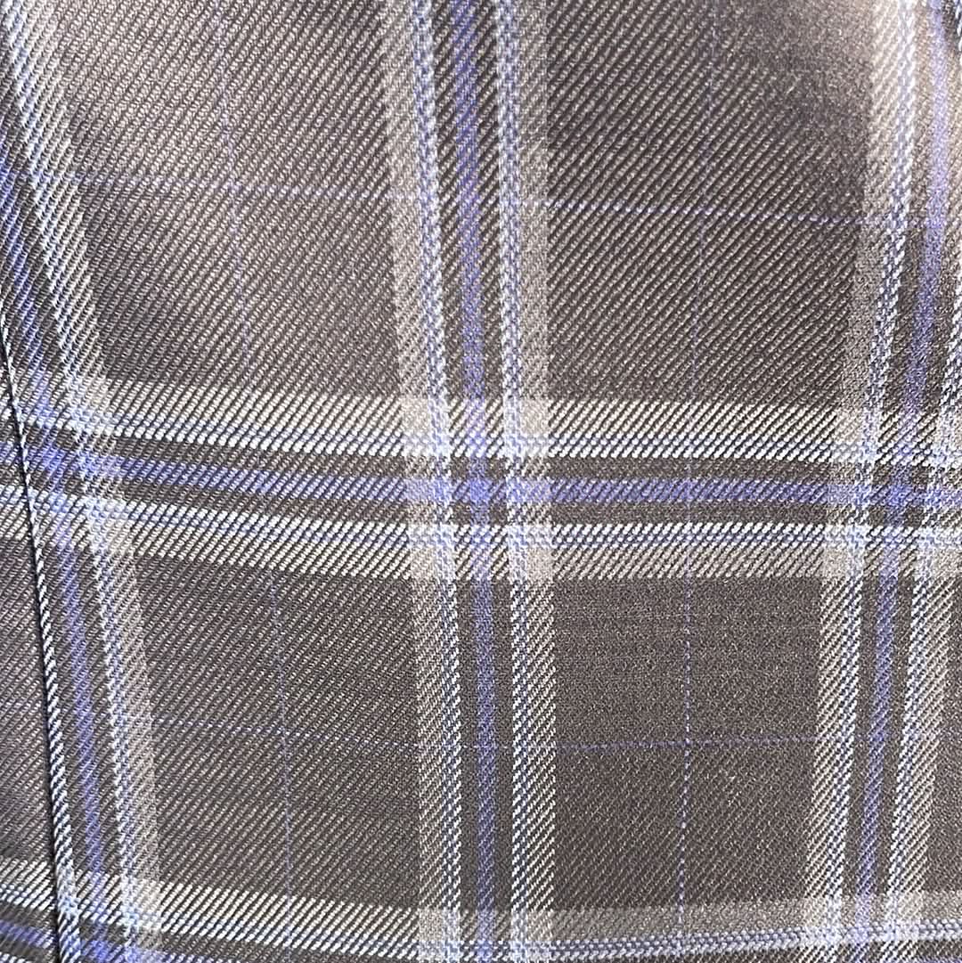 William Hunt Two Piece Wool Suit In Blue Tartan W38