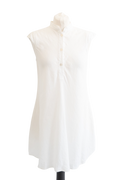 Giorgio Armani White Linen Sleeveless Tunic Top It42 UK 10