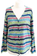 Missoni Sport Multicolour Striped Knit Cardigan UK 10