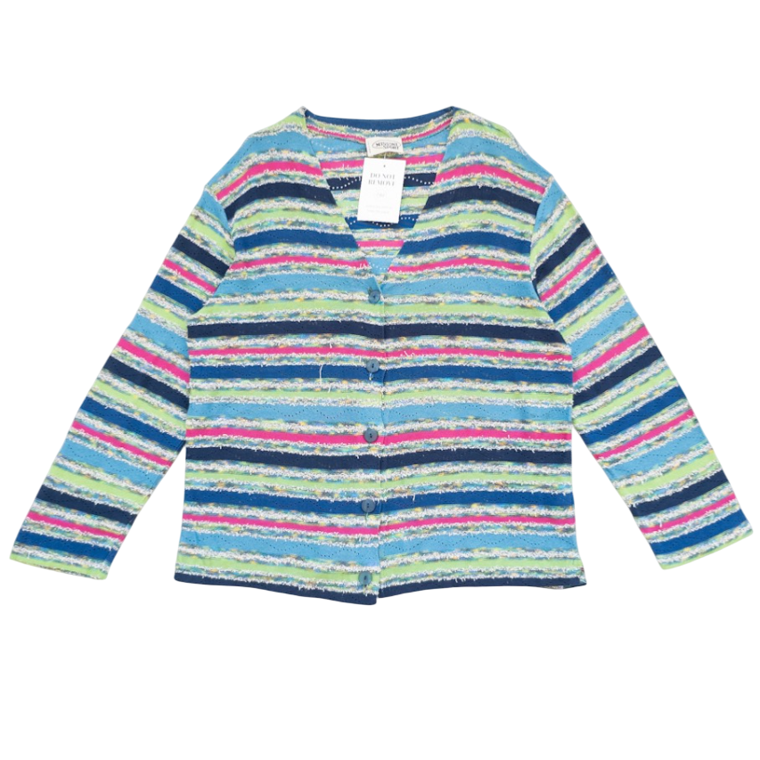 Missoni Sport Multicolour Striped Knit Cardigan UK 10