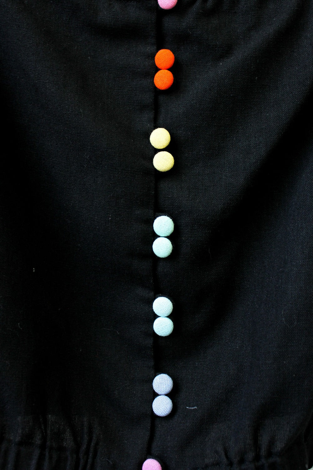 Olivia Rubin Black Rainbow Button Up Blouse UK 8