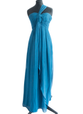 Coast Blue One Shoulder chiffon Maxi Dress UK 12