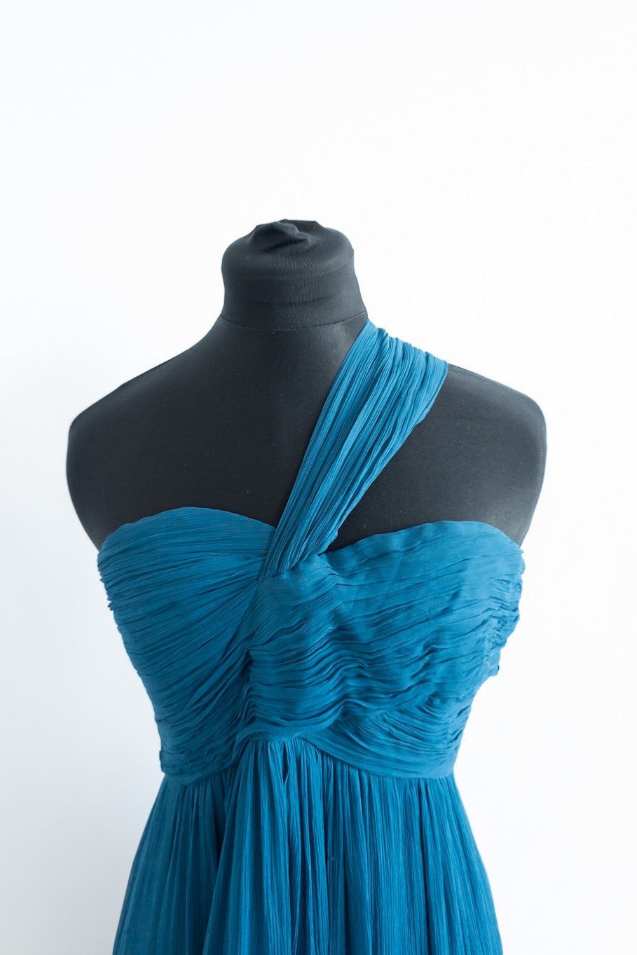 Coast Blue One Shoulder chiffon Maxi Dress UK 12