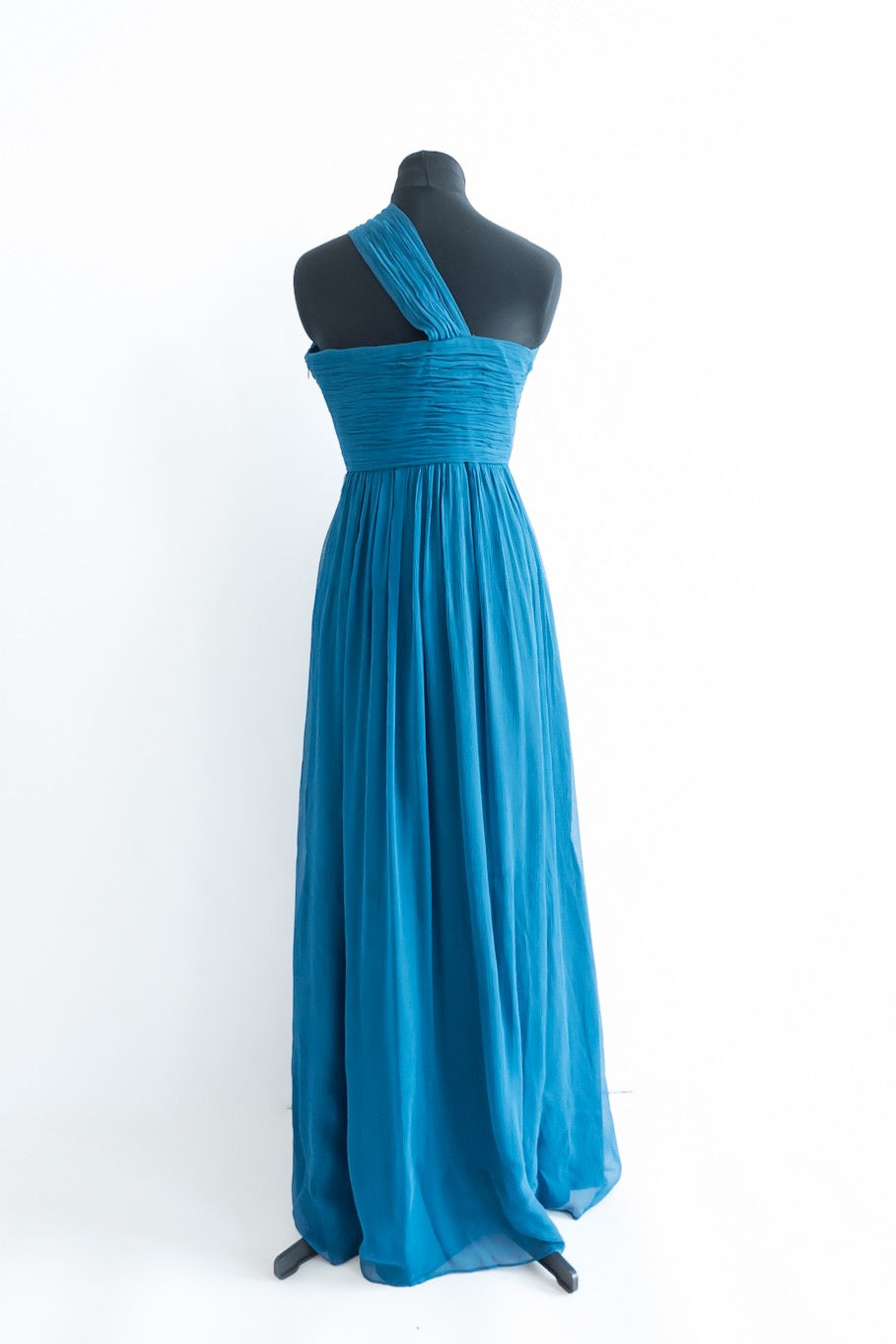 Coast Blue One Shoulder chiffon Maxi Dress UK 12