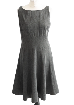 Ralph Lauren Grey Fit & Flare Dress UK 14