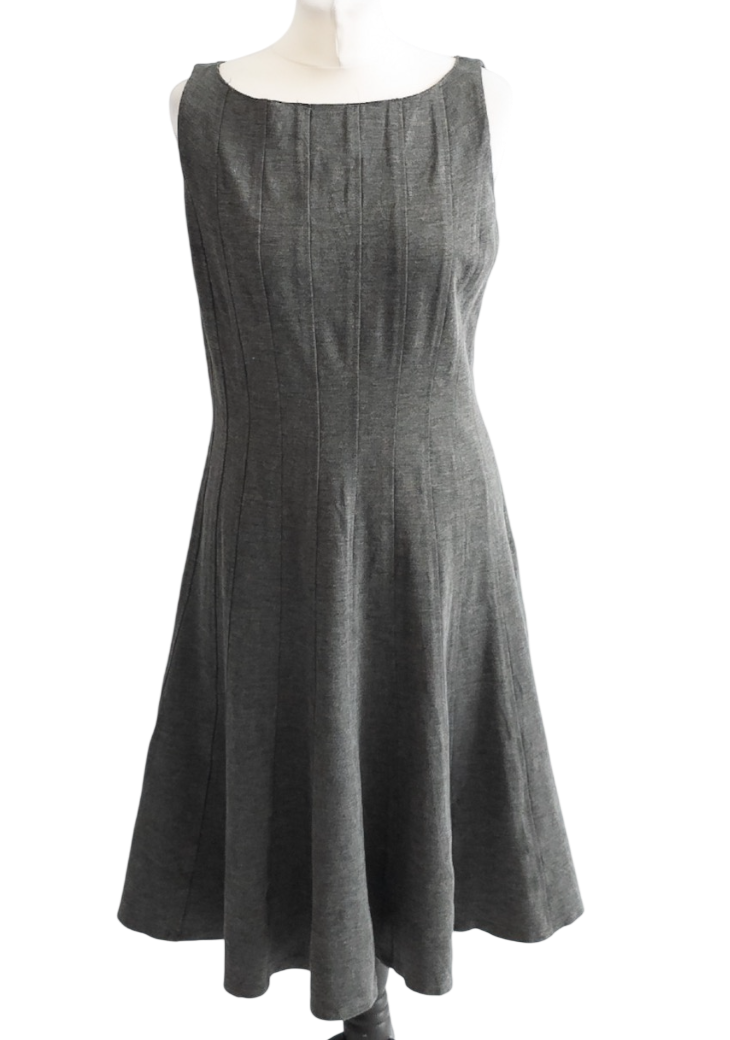 Ralph Lauren Grey Fit & Flare Dress UK 14