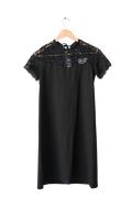 Maraislise Black A-line Lace Insert Mini Dress UK M/L