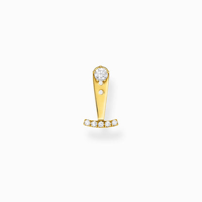 Thomas Sabo Single Ear Stud White Stones Gold