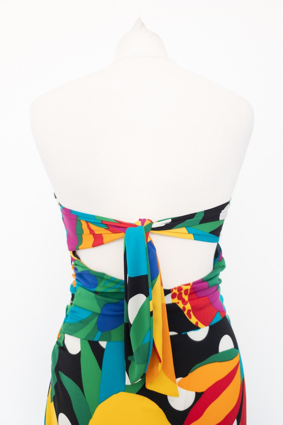 Diane von Furstenberg Multicoloured Silk Calida Strapless Dress US 6 UK 10