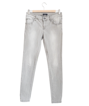 Massimo Dutti Grey Light Wash Skinny Jeans UK 10
