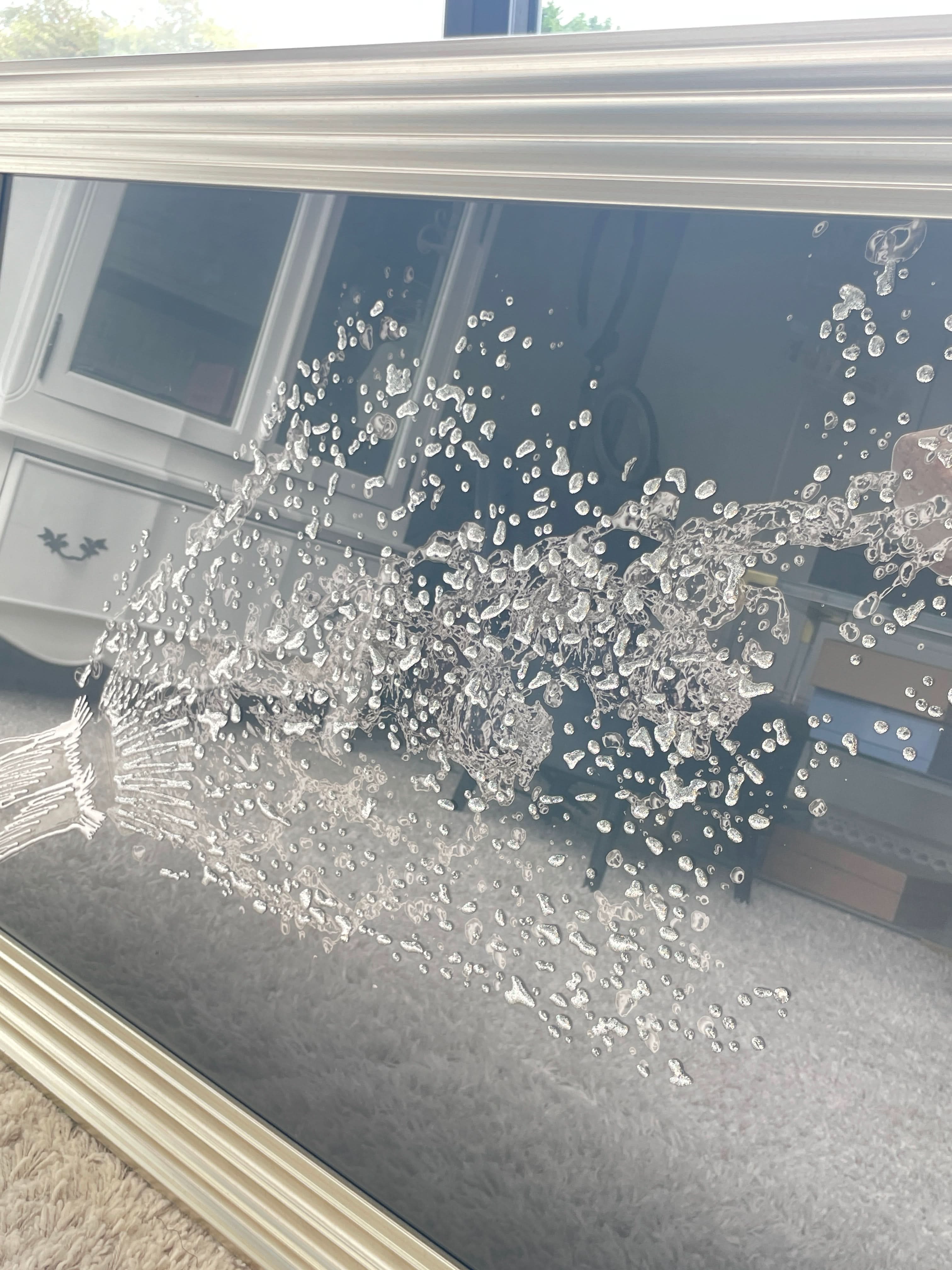 Metallic Popping Champagne Bottle Large Framed Wall Art