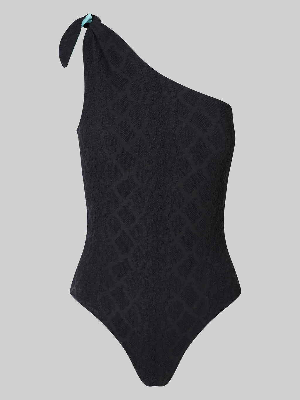 Baiah The Martinique Black Textured Rivulet Jacquard Swimsuit UK M