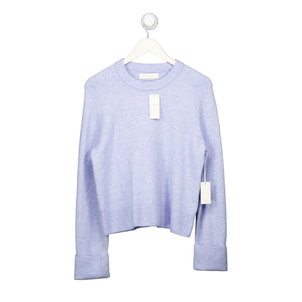 ABERCROMBIE  & FITCH Baby Blue Merino Wool Blend Jumper UK XS