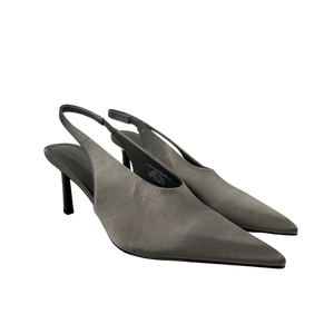 & Other Stories Grey Satin Slingback Pumps UK 7 EU 40