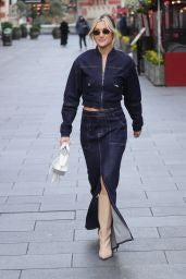 Karen Millen Blue Stonewashed Stretch Denim Woven Maxi Skirt UK 6