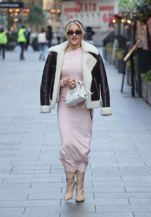 Karen Millen Pink Petite Viscose Blend Drop Shoulder Knitted Maxi Dress UK XS