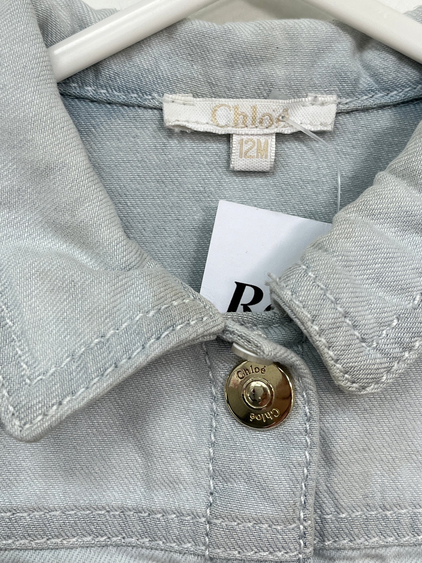CHLOE Blue Denim Jacket 9-12 Months