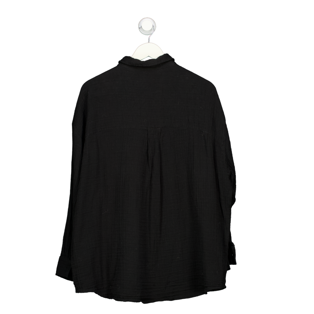 SEALEVEL SWIM Black Muslin Cotton Sunset Beach Shirt UK M