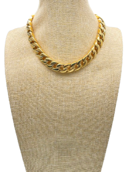 Yellow Gold 18k Plated Mini Chunky Chain Necklace
