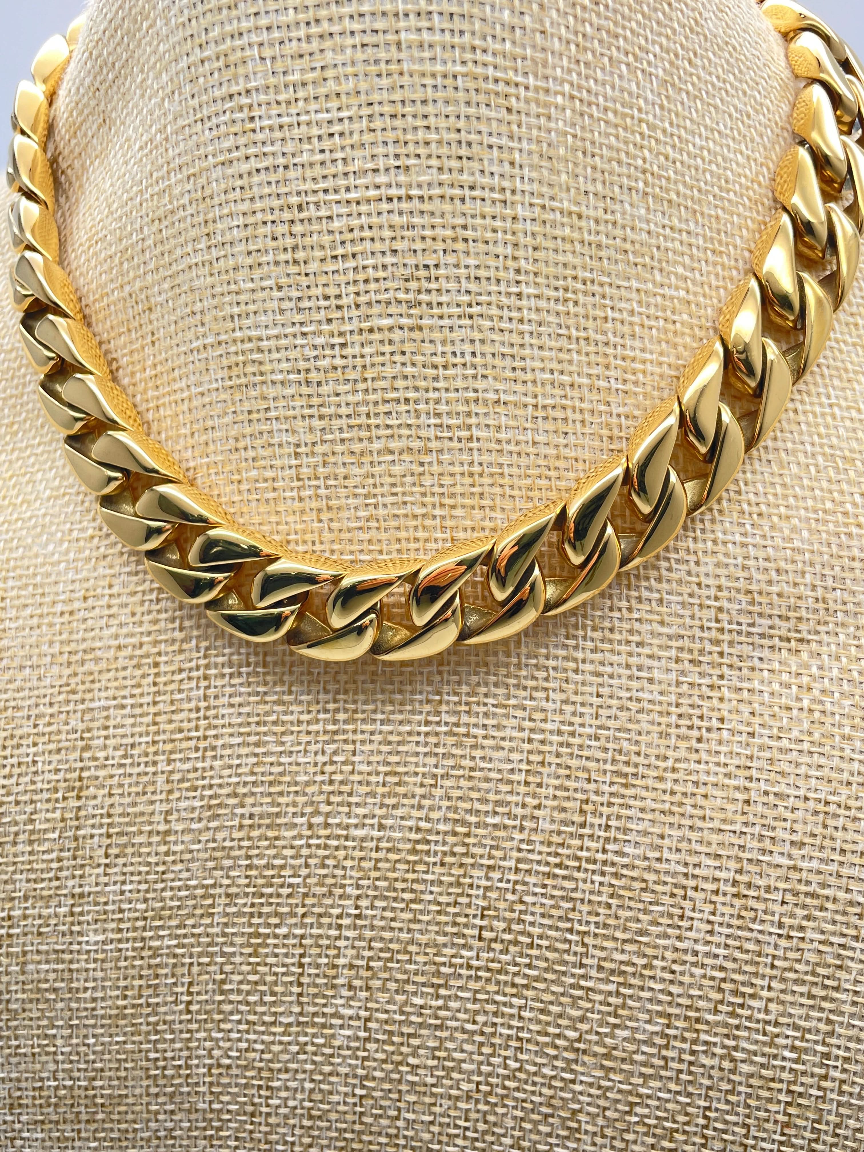 Yellow Gold 18k Plated Mini Chunky Chain Necklace