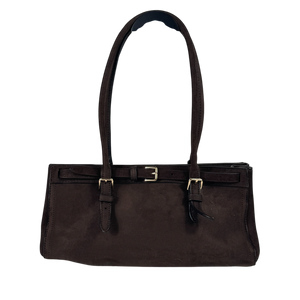 H&M Dark Brown Rectangular Shoulder Bag