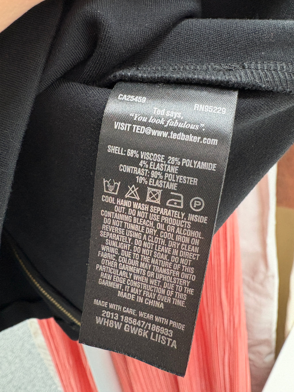 Ted Baker Black Bardot Frill Top UK 14