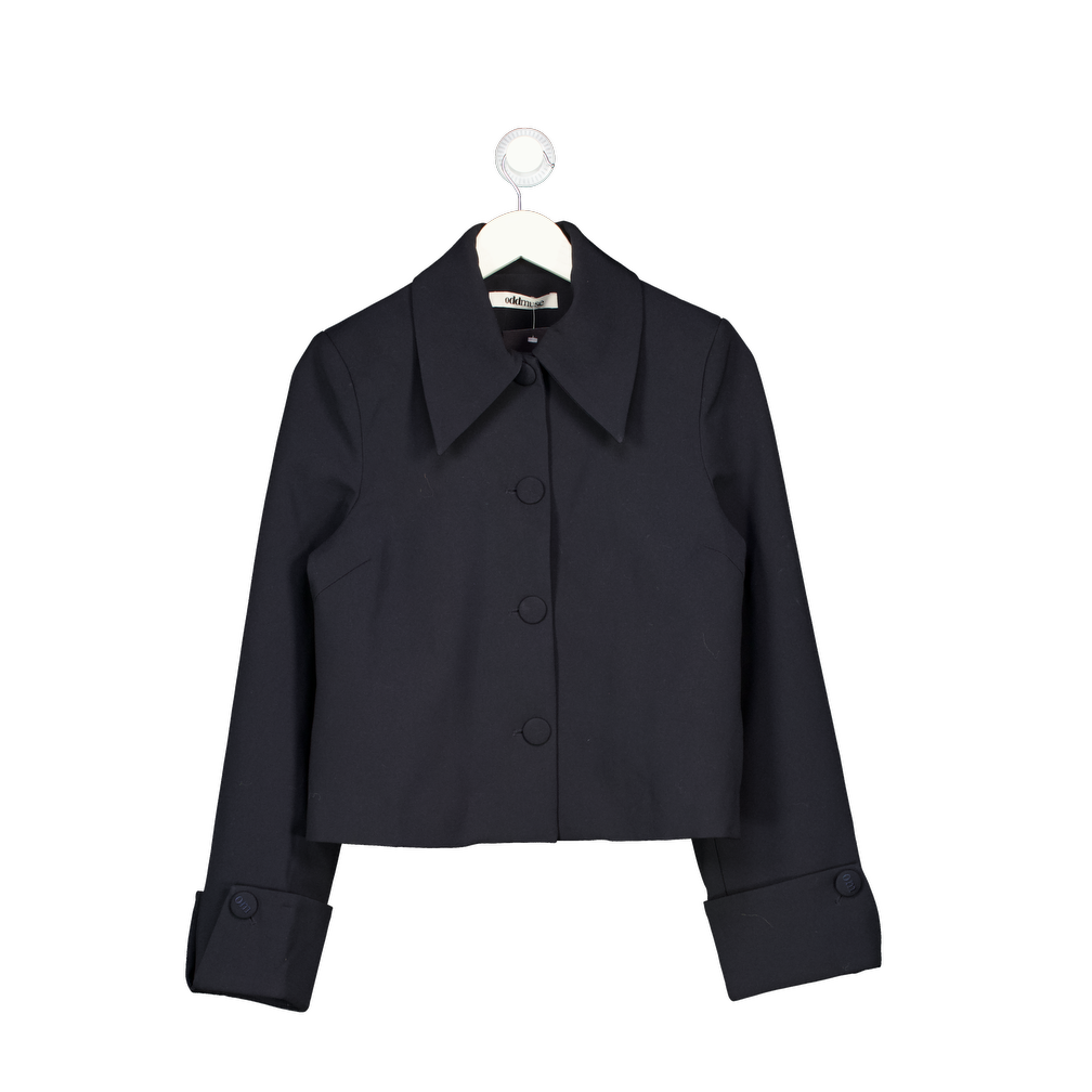 ODDMUSE Navy Blue Collared Jacket UK XS