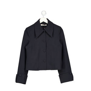 ODD MUSE Navy Blue Collared Jacket UK XS