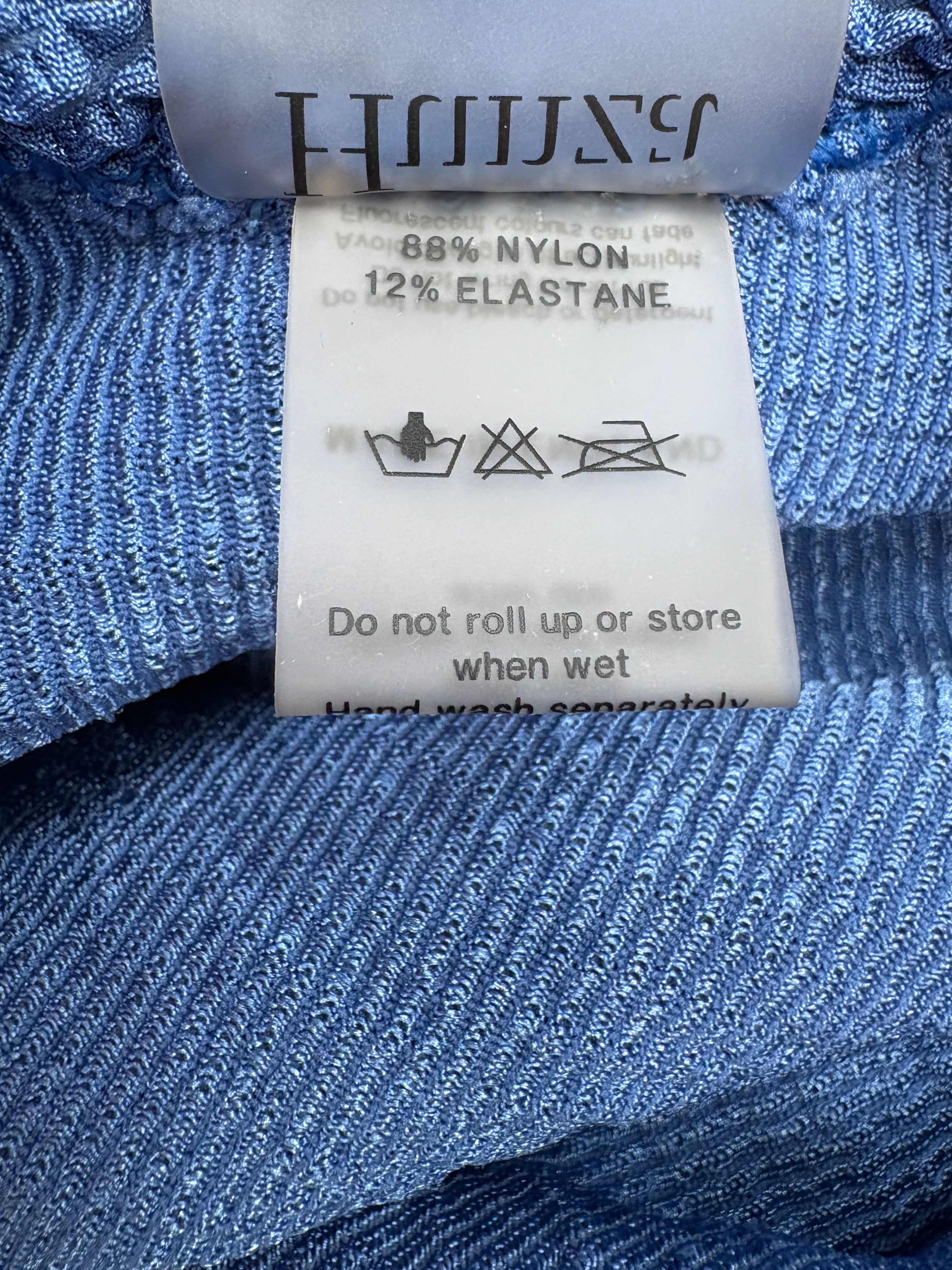 Hunza G Blue Square Neck Swimsuit UK XS/S