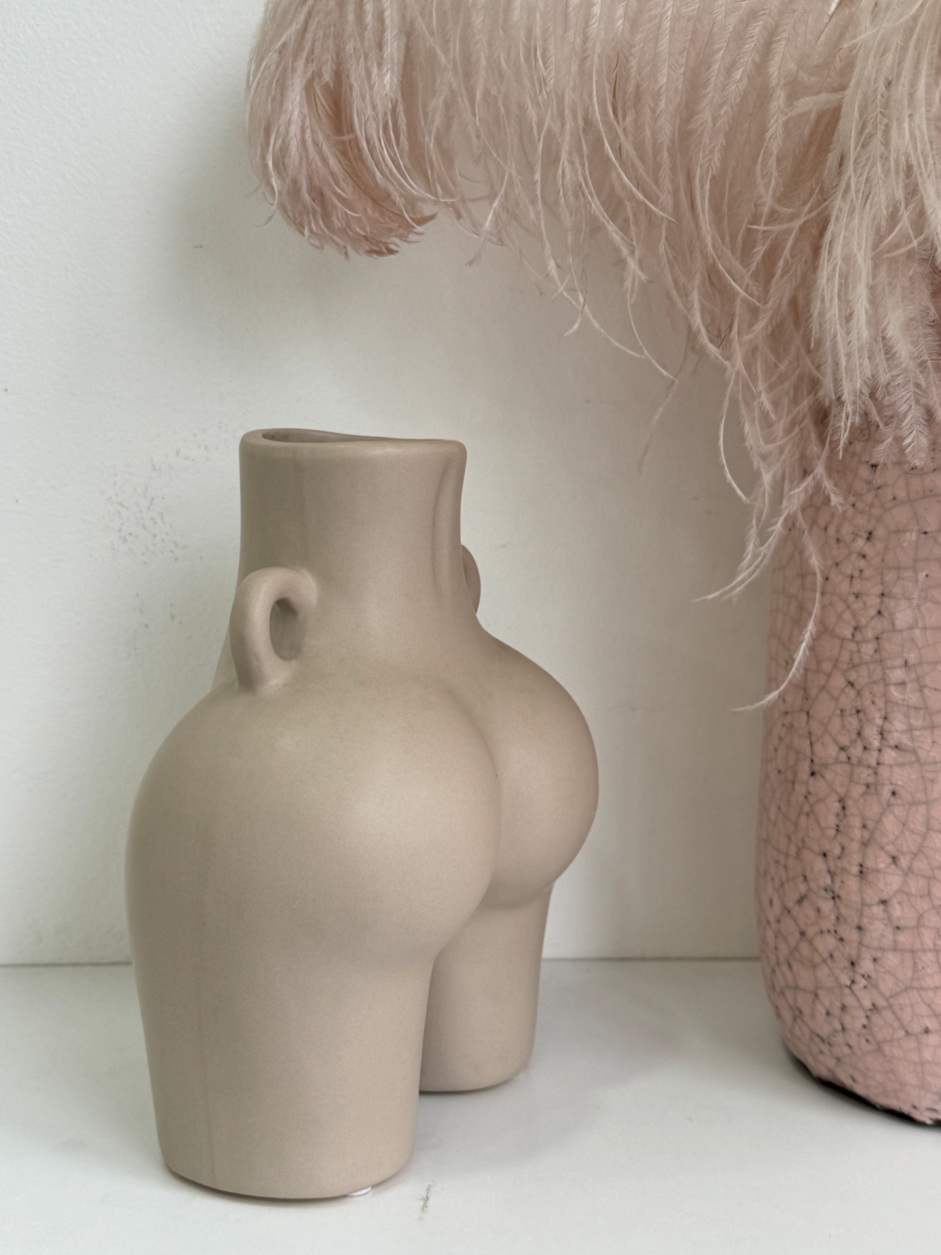 Nude ‘love Handles’ 22cm Ceramic vase