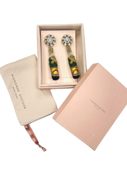 Mignonne Gavigan Crystal Champagne Earrings BNIB