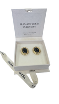 CROÍA Jewellery Yellow Gold  / Black Amie Earrings One Size