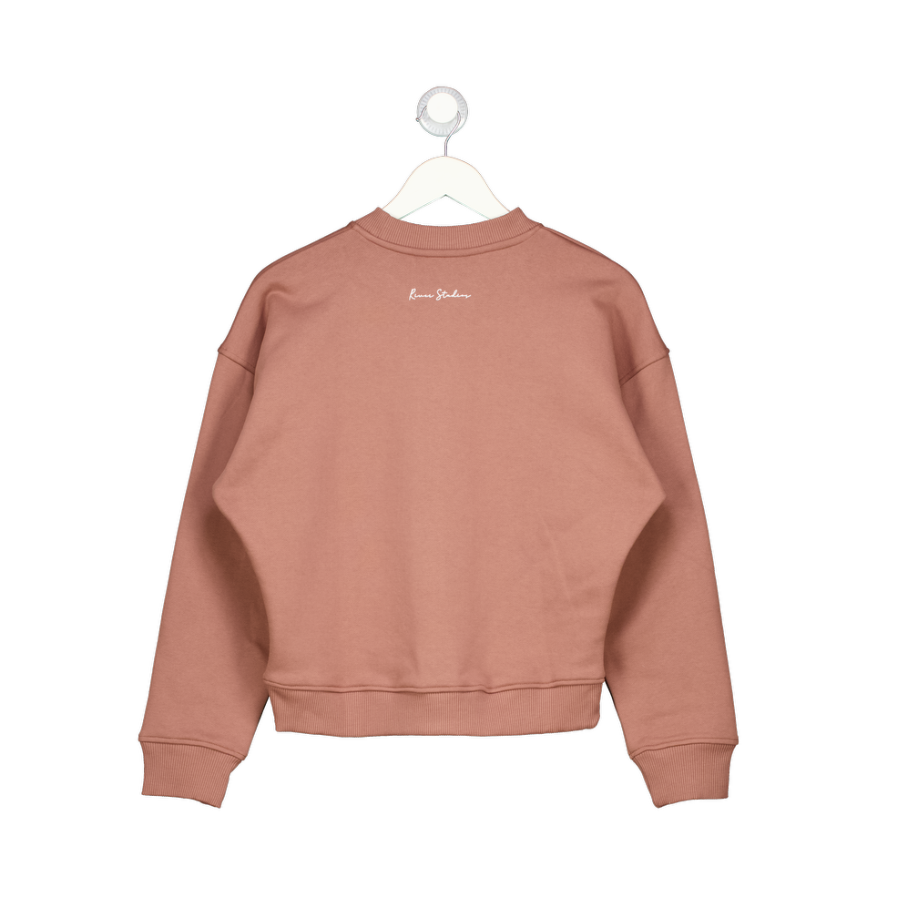 RIVER ISLAND Studio Brown Long Sleeve Sweatshirt UK XS