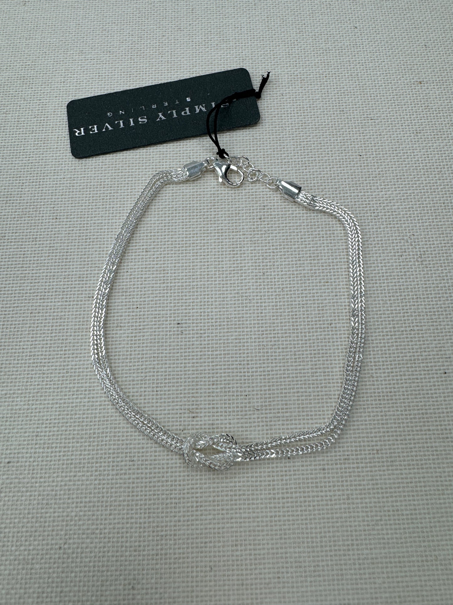 SIMPLY SILVER 925 Sterling Silver Figure & Knot Bracelet One Size