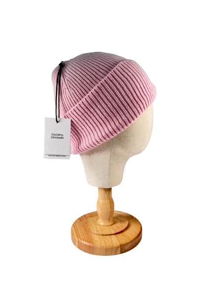 Colorful Standard Pink Sustainable  Merino Wool Beanie One Size