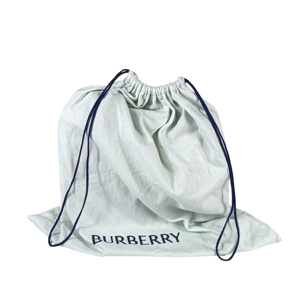 BURBERRY Soap Beige Leather / Antique Silver Medium B Clip Messenger Bag