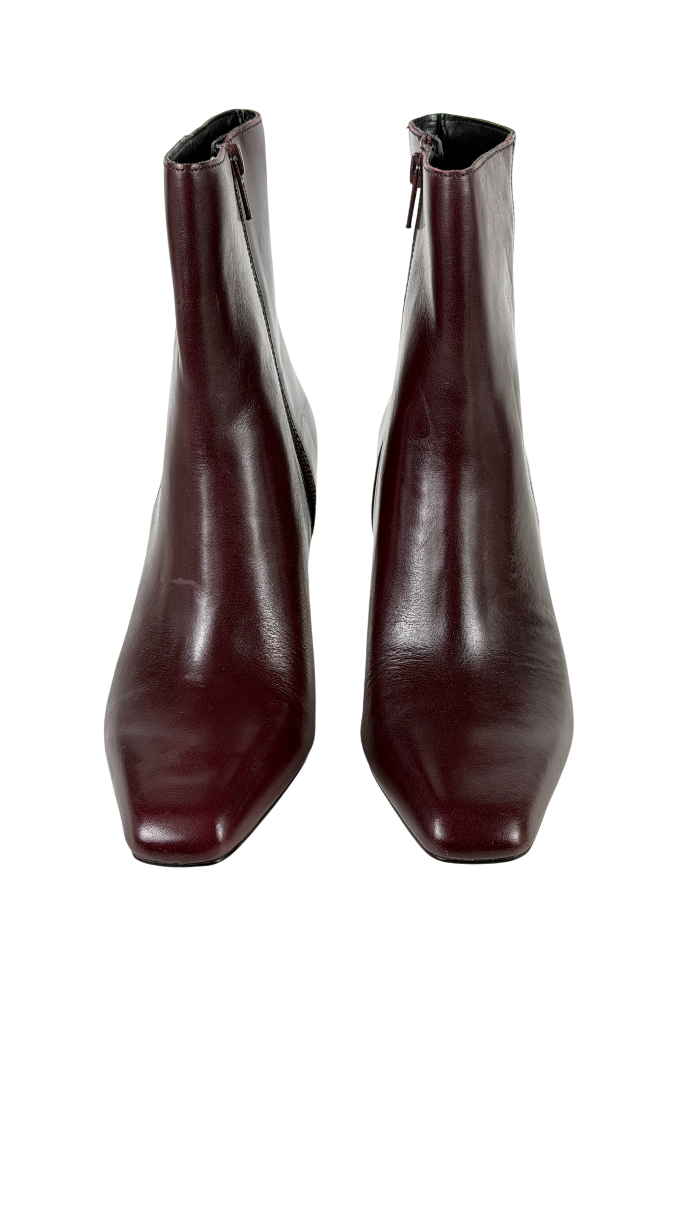 DUNE Burgunndy Red Ovation Heeled Leather Ankle Boots UK 6 EU 39