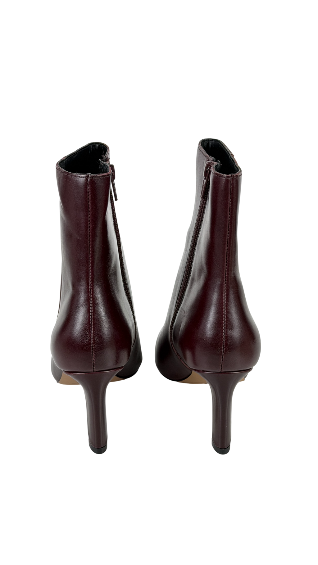 DUNE Burgunndy Red Ovation Heeled Leather Ankle Boots UK 6 EU 39