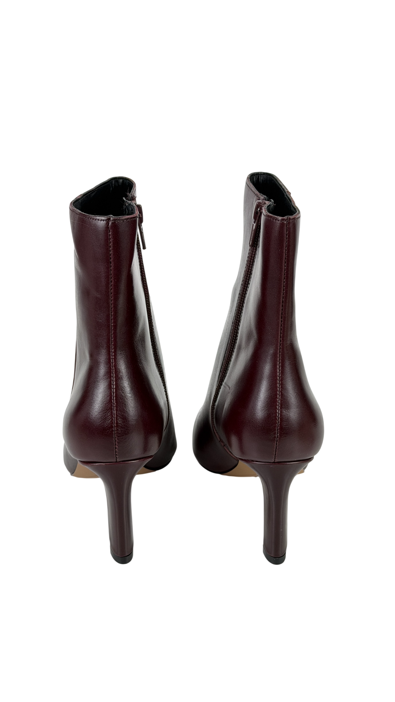 DUNE Burgunndy Red Ovation Heeled Leather Ankle Boots UK 6 EU 39