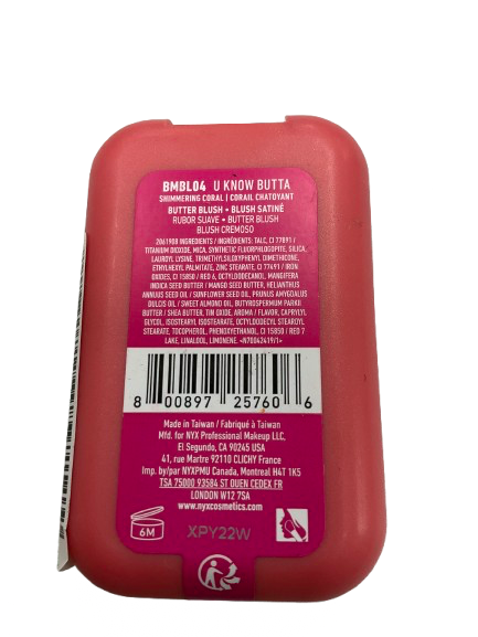 NYX Buttermelt Blush Shimmering Coral 5g