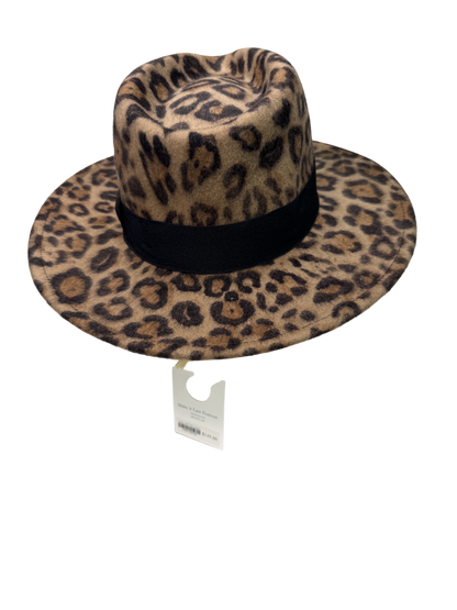 WYETH Brown 100% Wool Carmen Leopard Print Hat One Size