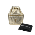 SAINT LAURENT Metallic Gold Matelasse Lambskin Monogram Joe Backpack