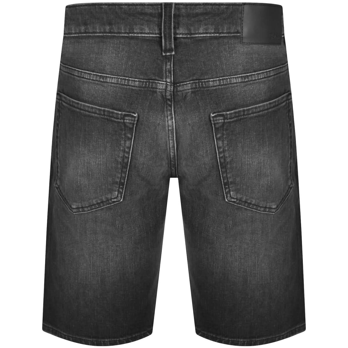 Hugo Boss Grey Denim Re.Maine-Shorts Regular Fit W34
