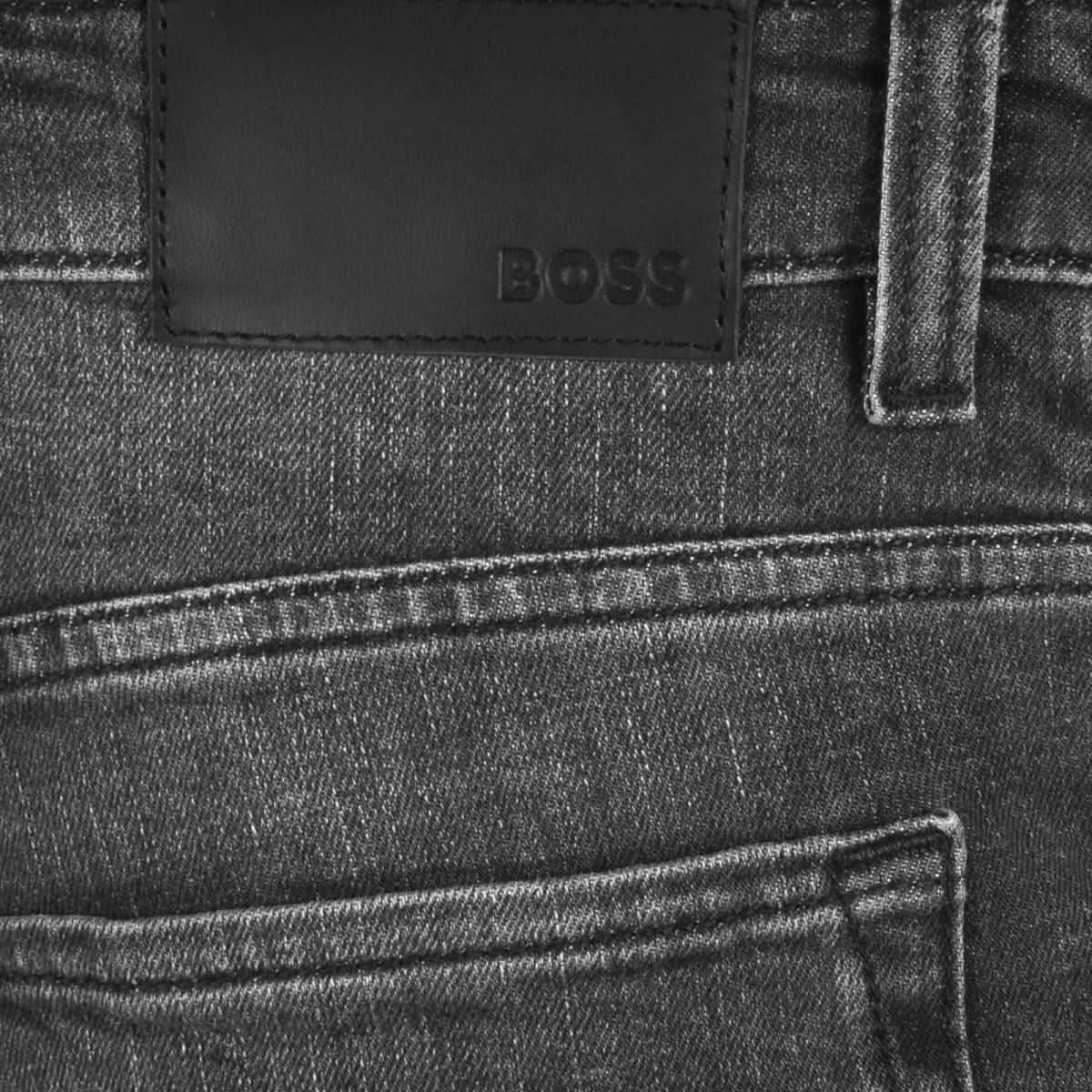 Hugo Boss Grey Denim Re.Maine-Shorts Regular Fit W34